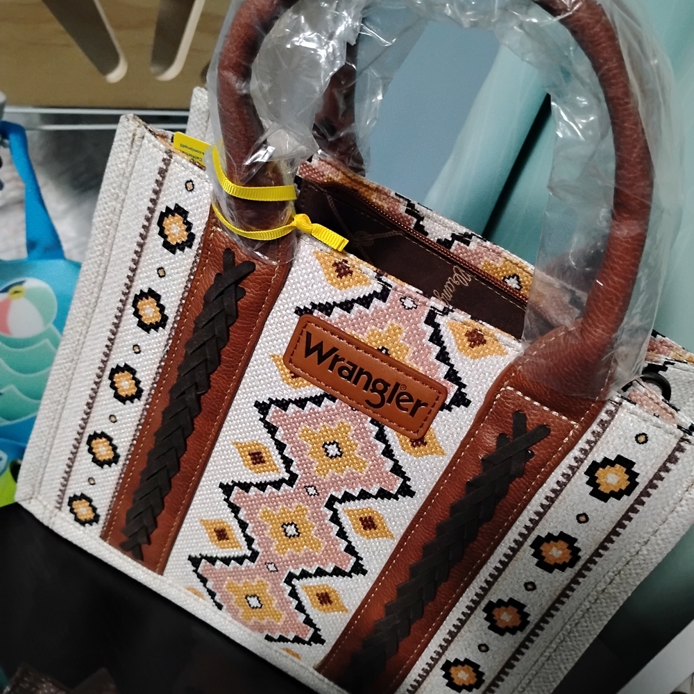 Wrangler Women's Brown and Cream Patterned Bag